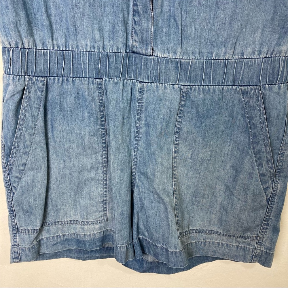 J. Crew Lightweight Denim Chambray Romper 8 - Picture 4 of 10